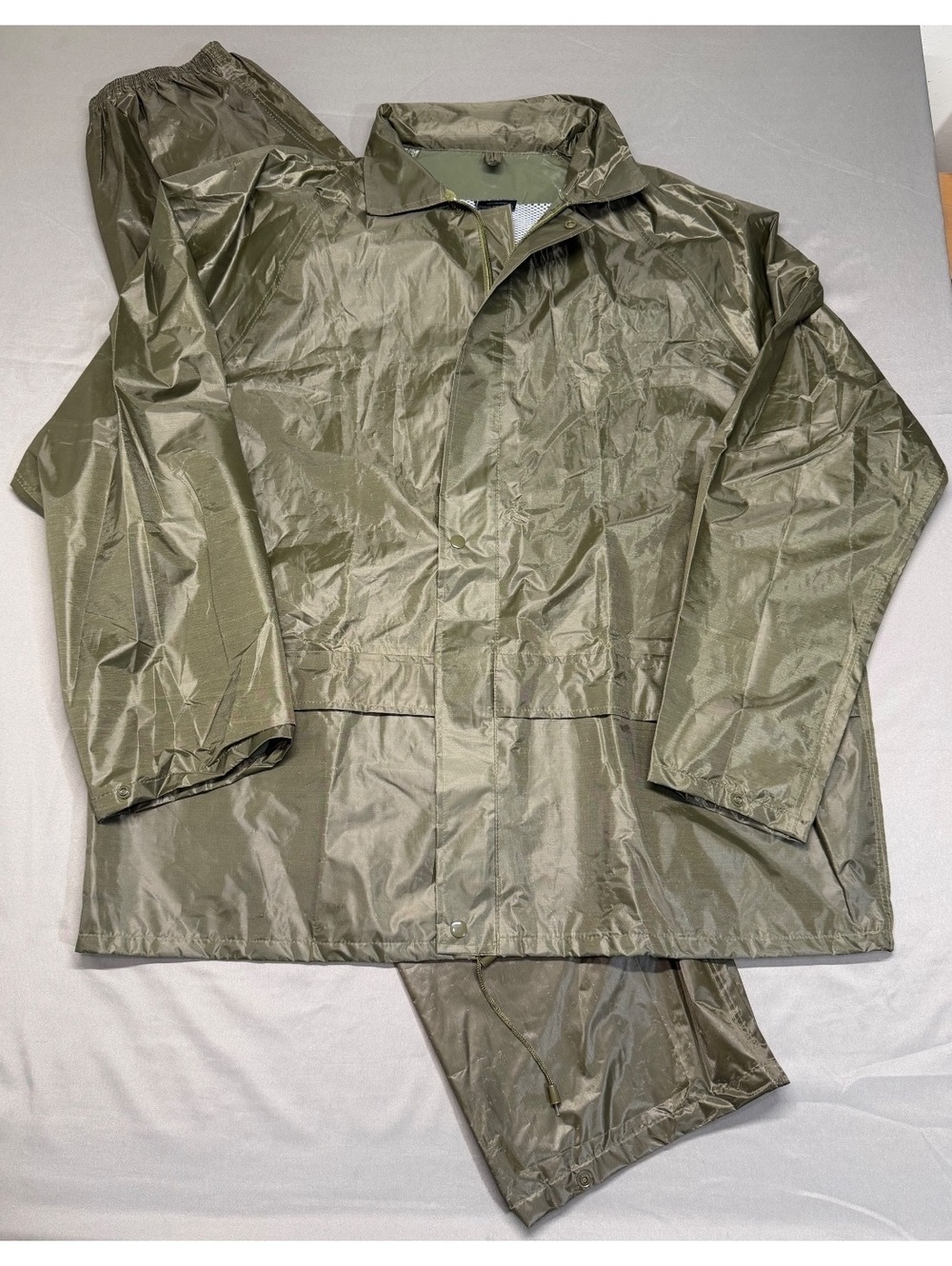 Mil-Tec Storm Waterproof Rain Suit Jacket and Pants XL Olive Green